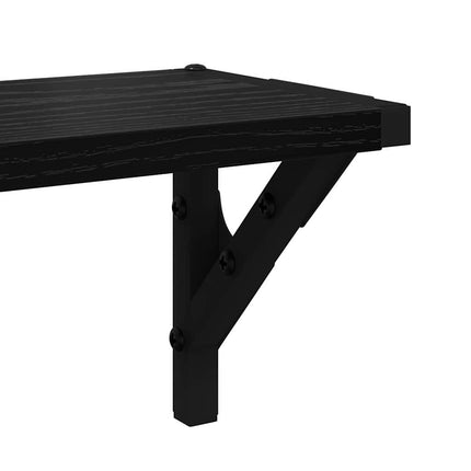 Vägg hyllor 2 pcs Svart Ek 60 x 15 x 15,5 cm Konstruerat trä