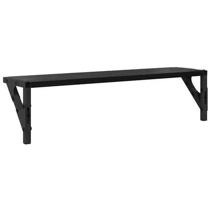 Vägg hyllor 2 pcs Svart Ek 60 x 15 x 15,5 cm Konstruerat trä