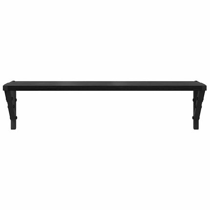 Vägg hyllor 2 pcs Svart Ek 60 x 15 x 15,5 cm Konstruerat trä
