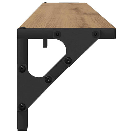 Vägg hyllor 2 pcs Artisan Ek 80 x 15 x 15,5 cm Konstruerat trä