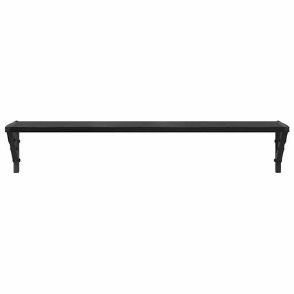 Vägg hyllor 2 pcs Svart Ek 80 x 15 x 15,5 cm Konstruerat trä