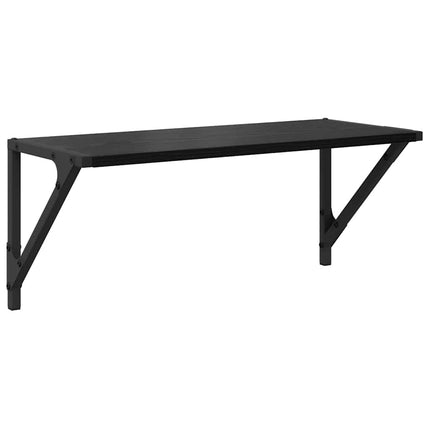 Vägg hyllor 2 pcs Svart Ek 60 x 25 x 25,5 cm Konstruerat trä
