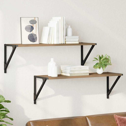 Vägg hyllor Väggmonterat 2 pcs Artisan Ek 80 x 25 x 25,5 cm