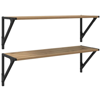 Vägg hyllor Väggmonterat 2 pcs Artisan Ek 80 x 25 x 25,5 cm