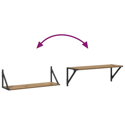 Vägg hyllor Väggmonterat 2 pcs Artisan Ek 80 x 25 x 25,5 cm