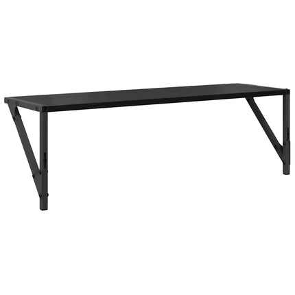 Vägg hyllor Väggmonterat 2 st Svart Ek 80 x 25 x 25,5 cm