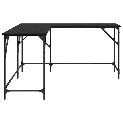 Skrivbord Svart Ek 149 x 149 x 75 cm Konstruerat trä