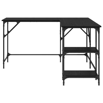 Skrivbord Svart Ek 139 x 139 x 75 cm Konstruerat trä