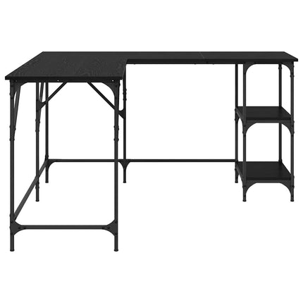 Skrivbord Svart Ek 139 x 139 x 75 cm Konstruerat trä