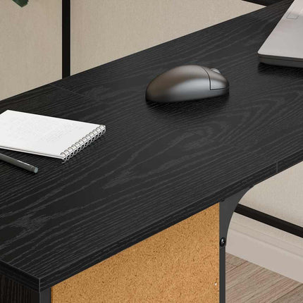 Skrivbord Svart Ek 141 x 141 x 75 cm Konstruerat trä