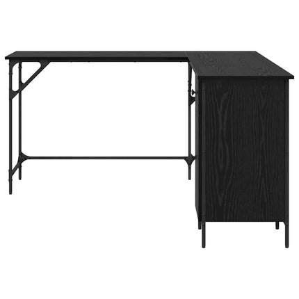 Skrivbord Svart Ek 141 x 141 x 75 cm Konstruerat trä