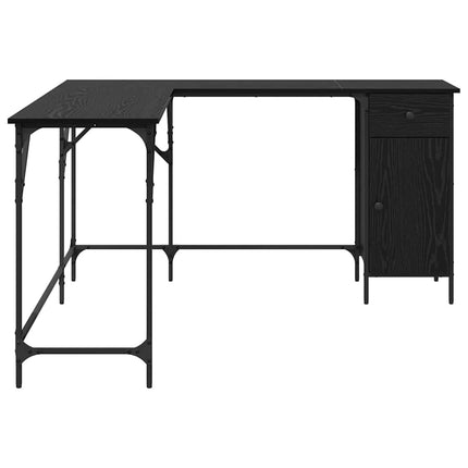 Skrivbord Svart Ek 141 x 141 x 75 cm Konstruerat trä