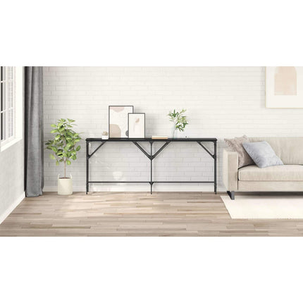 Konsolbord Svart Ek 180 x 30 x 75 cm Konstruerat trä