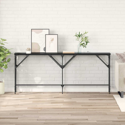 Konsolbord Svart Ek 180 x 30 x 75 cm Konstruerat trä