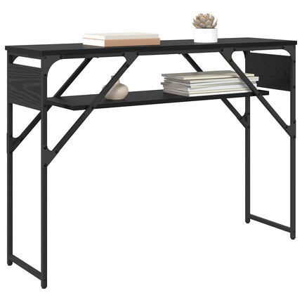 Konsolbord Svart Ek 105x30x75cm Konstruerat trä