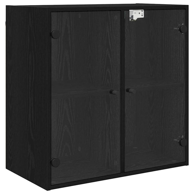 Väggskåp 68 x 37 x 68,5 cm Konstruerat trä Svart Ek