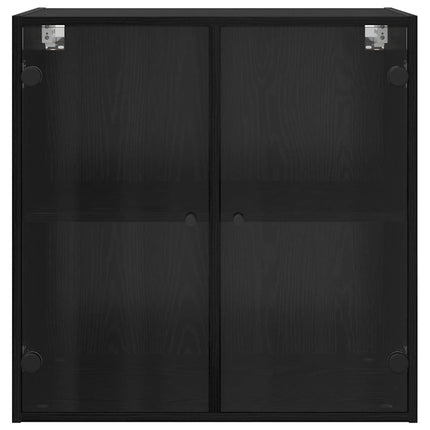 Väggskåp Svart Ek 68 x 37 x 68,5 cm Konstruerat trä