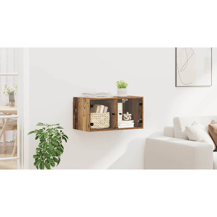Väggskåp 68 x 37 x 35 cm Konstruerat trä Gammalt trä
