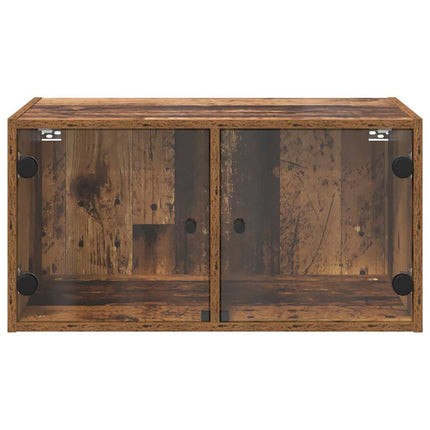 Väggskåp 2 pcs Gammalt trä 68 x 37 x 35 cm Konstruerat trä