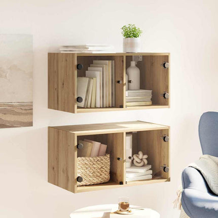 Väggskåp 2 pcs Artisan Ek 68 x 37 x 35 cm Konstruerat trä