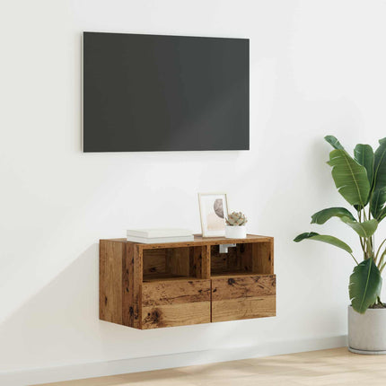 TV Vägghylla Gammalt trä 60 x 30 x 30 cm Konstruerat trä