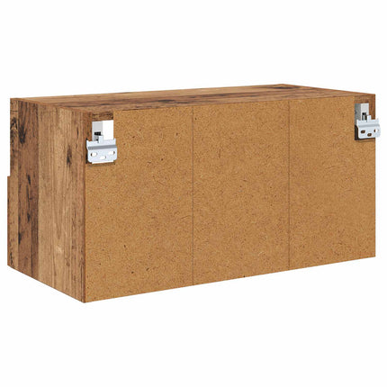 TV-väggskåp 2 pcs Gammalt trä 60 x 30 x 30 cm Konstruerat trä