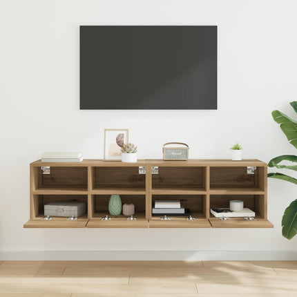 TV-väggskåp 2 pcs Artisan Ek 60 x 30 x 30 cm Konstruerat trä