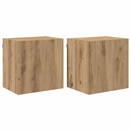 TV-väggskåp 2 pcs Artisan Ek 40,5x30x40cm Konstruerat trä