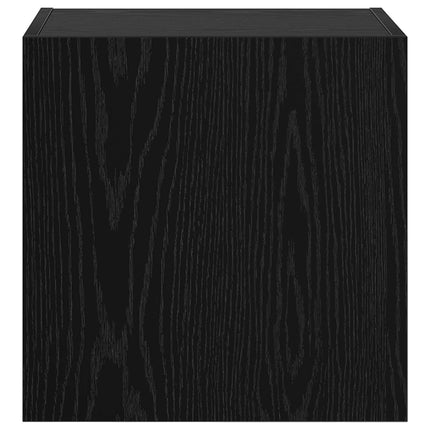 TV-väggskåp 2 pcs Svart Ek 40,5x30x40cm Konstruerat trä