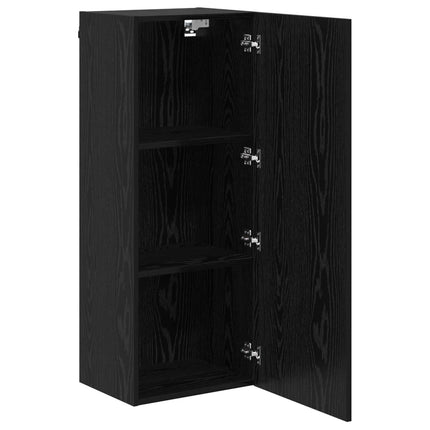 TV Vägghylla Svart Ek 40,5 x 30 x 102 cm Konstruerat trä