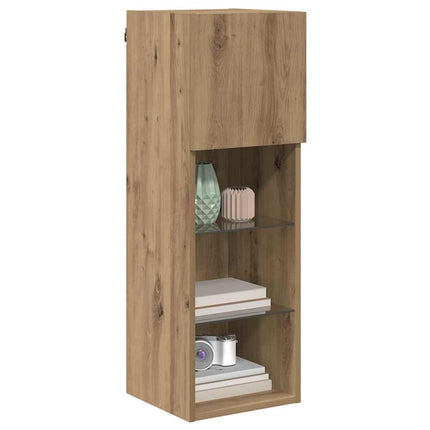 Väggmonterade TV-skåp 2 pcs Artisan Ek 30,5 x 30 x 90 cm