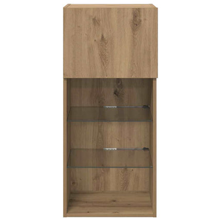 Väggmonterade TV-skåp 2 pcs Artisan Ek 40,5 x 30 x 90 cm