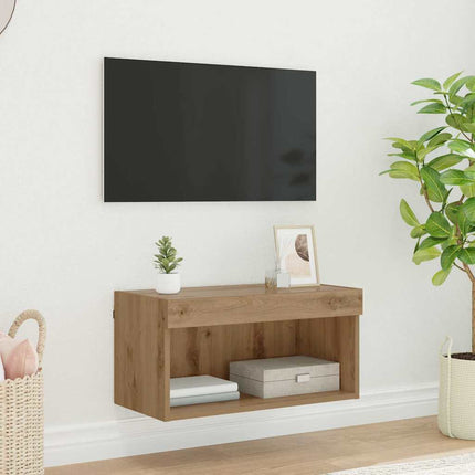 TV-bänkset med LED Artisan Ek 60 x 30 x 30 cm Konstruerat trä