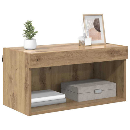 TV-bänkset med LED Artisan Ek 60 x 30 x 30 cm Konstruerat trä