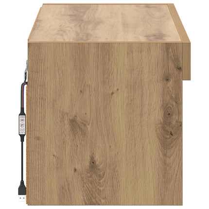 TV-bänkset med LED Artisan Ek 60 x 30 x 30 cm Konstruerat trä