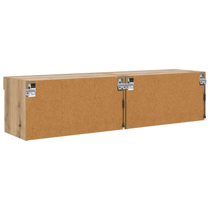 TV-bänkset 2 pcs Artisan Ek 60 x 30 x 30 cm Konstruerat trä
