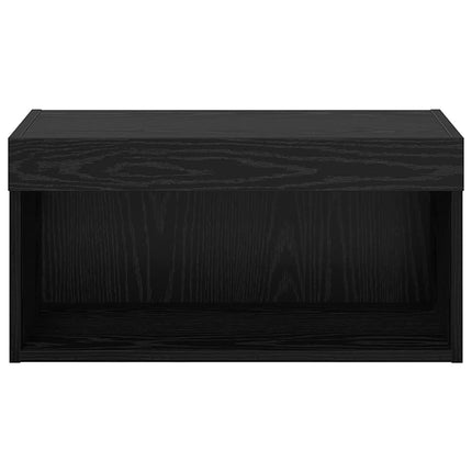TV-bänkset med LED Svart Ek 60 x 30 x 30 cm Konstruerat trä