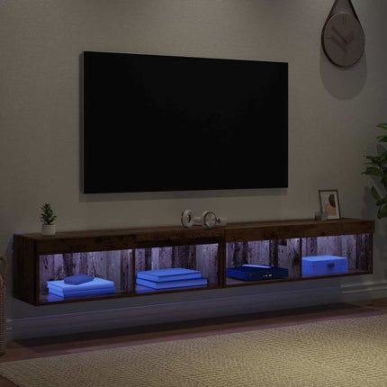 TV-bänkset 2 pcs Gammalt trä 100 x 30 x 30 cm Konstruerat trä