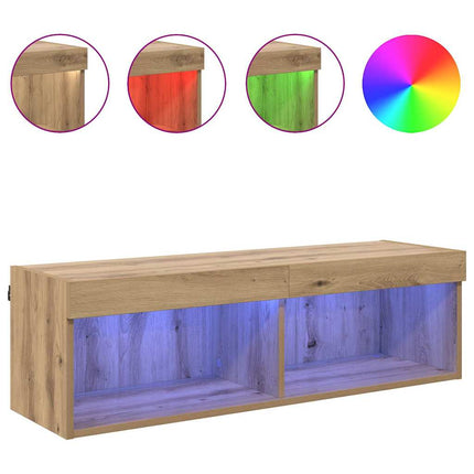 TV Vägghylla Artisan Ek 100 x 30 x 30 cm Konstruerat trä