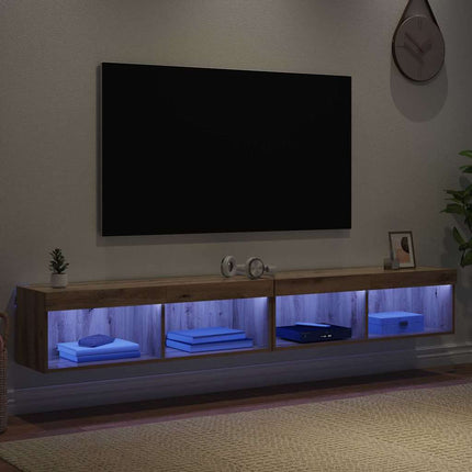 TV-bänkset 2 pcs Artisan Ek 100 x 30 x 30 cm Konstruerat trä