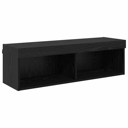 TV Vägghylla 100 x 30 x 30 cm Svart Ek Konstruerat trä