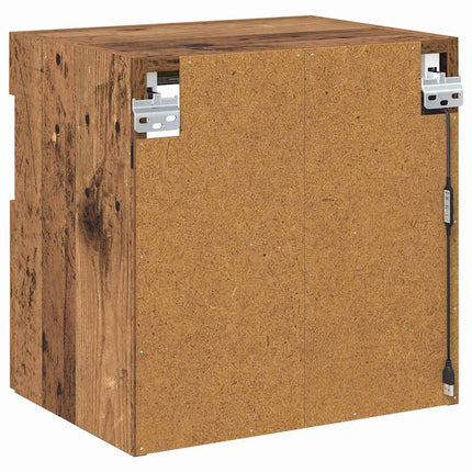 TV Vägghylla Gammalt trä 40 x 30 x 40 cm Konstruerat trä