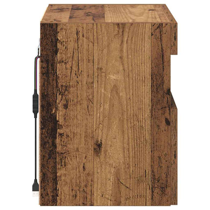 TV Vägghylla Gammalt trä 40 x 30 x 40 cm Konstruerat trä