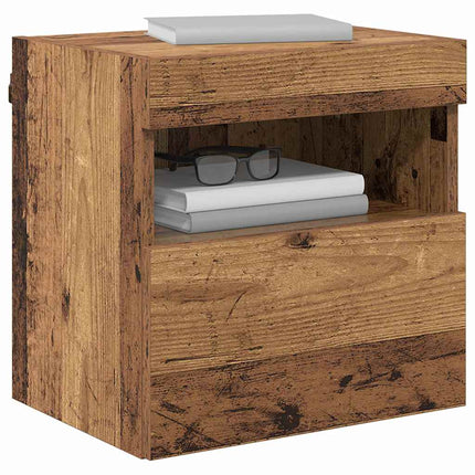 TV-väggskåp 2 pcs Gammalt trä 40 x 30 x 40 cm Konstruerat trä