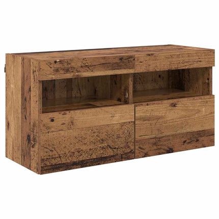 TV Vägghylla 80 x 30 x 40 cm Gammalt trä Konstruerat trä