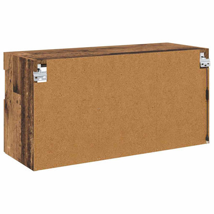 TV Vägghylla Gammalt trä 80 x 30 x 40 cm Konstruerat trä