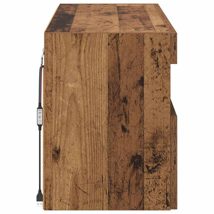 TV Vägghylla Gammalt trä 80 x 30 x 40 cm Konstruerat trä