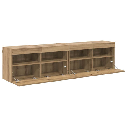 TV-väggskåp 2 pcs Artisan Ek 80 x 30 x 40 cm Konstruerat trä