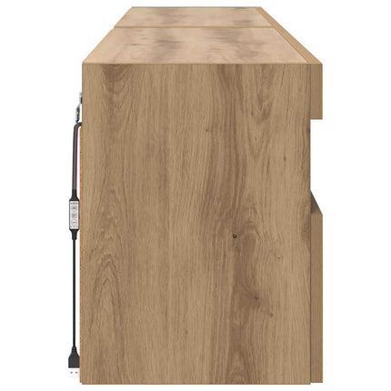 TV-väggskåp 2 pcs Artisan Ek 80 x 30 x 40 cm Konstruerat trä