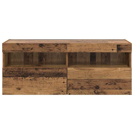 TV Vägghylla Gammalt trä 100 x 30 x 40 cm Konstruerat trä